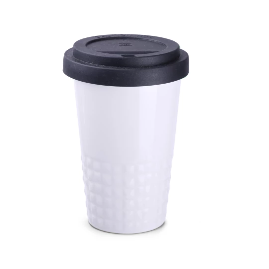 Kubek Freedom Excellence Classic 300ml biały/czarny (M455)