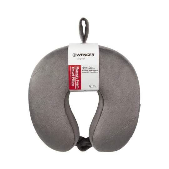 Poduszka podróżna z pianki z pamięcią kształtu Wenger - szary (GE-W611884)