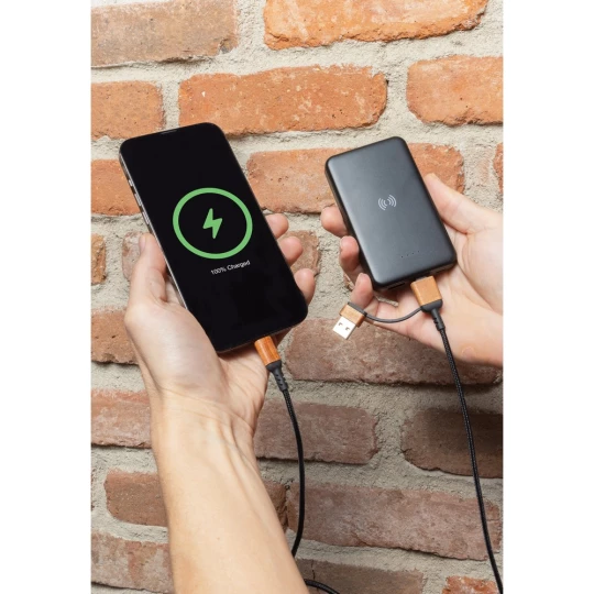 Power bank 5000 mAh, ładowarka bezprzewodowa 5W (P322.621)