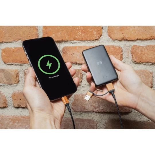 Power bank 5000 mAh, ładowarka bezprzewodowa 5W (P322.621)