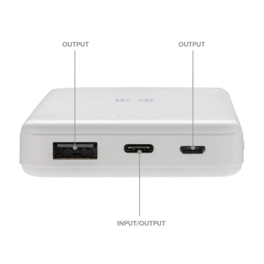 Power bank 5000 mAh, ładowarka bezprzewodowa 5W (P322.623)
