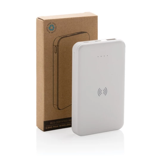 Power bank 5000 mAh, ładowarka bezprzewodowa 5W (P322.623)