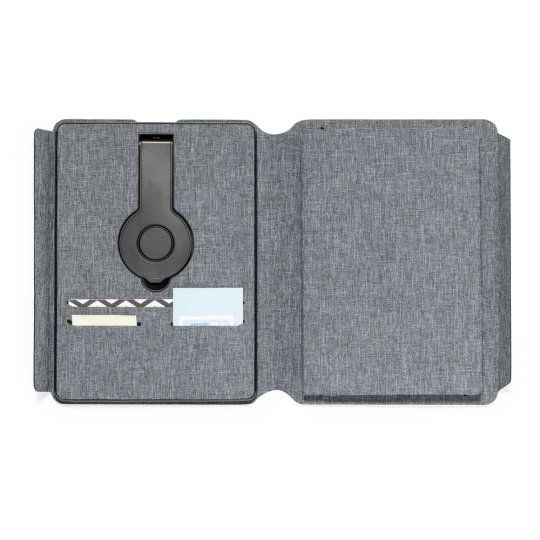 Wielofunkcyjny notatnik RPET A5, magnetyczna ładowarka bezprzewodowa 10W, power bank 5000 mAh (V1302-19)