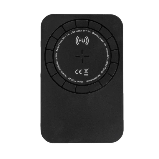 Magnetyczny, bezprzewodowy power bank 5000 mAh, 5W (P322.281)