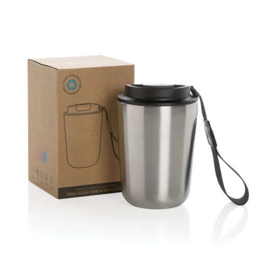 Kubek termiczny 380 ml Cuppa, stal nierdzewna z recyklingu (P435.022)