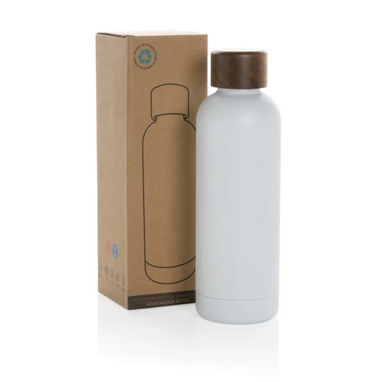Butelka termiczna 500 ml Wood, stal nierdzewna z recyklingu (P435.533)