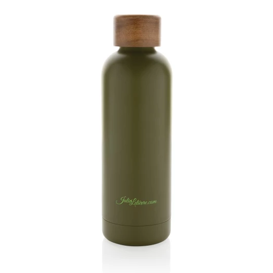 Butelka termiczna 500 ml Wood, stal nierdzewna z recyklingu (P435.537)