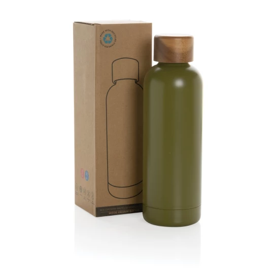 Butelka termiczna 500 ml Wood, stal nierdzewna z recyklingu (P435.537)