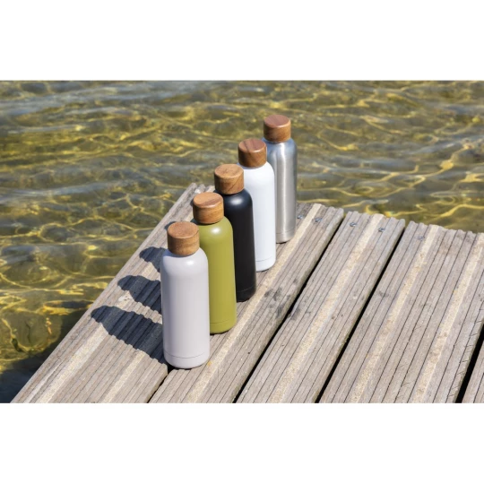 Butelka termiczna 500 ml Wood, stal nierdzewna z recyklingu (P435.539)