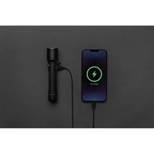 Latarka Gear X, ładowana przez USB, aluminium z recyklingu (P513.921)
