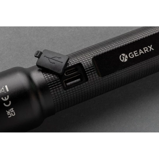 Duża latarka Gear X, ładowana przez USB, aluminium z recyklingu (P513.931)