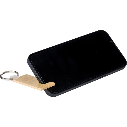 Bambusowy brelok do kluczy, uchwyt na telefon (V1173-16)