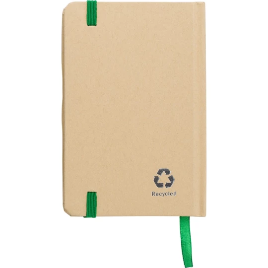 Notatnik A6 z papieru kraftowego z recyklingu, twarda okładka (V1164-09)
