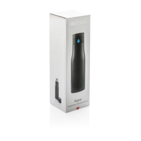 Butelka sportowa 650 ml Aqua, monitorująca ilość wypitej wody (P436.881)
