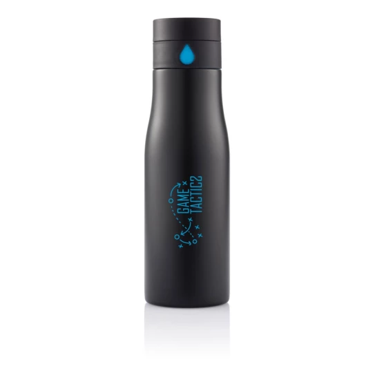 Butelka sportowa 650 ml Aqua, monitorująca ilość wypitej wody (P436.881)