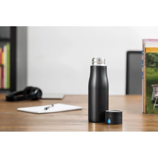 Butelka sportowa 650 ml Aqua, monitorująca ilość wypitej wody (P436.881)