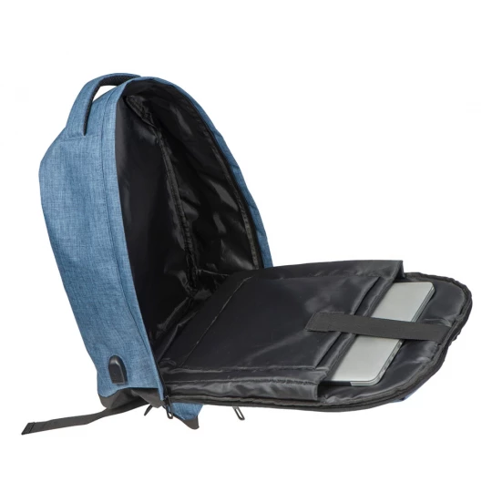 Plecak z USB - niebieski - (GM-63589-04)