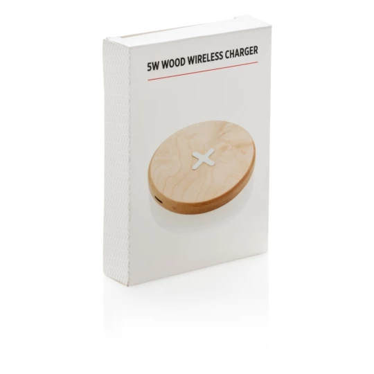 Drewniana ładowarka bezprzewodowa 5W (P308.819)