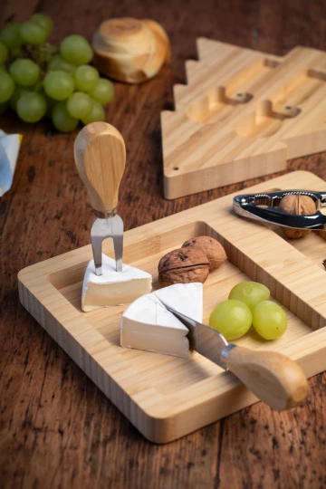 Jarlsberg Świąteczny zestaw noży do sera - naturalny (AP808066)