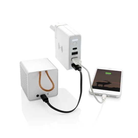 Adapter podróżny, bezprzewodowy power bank 6700 mAh (P820.551)