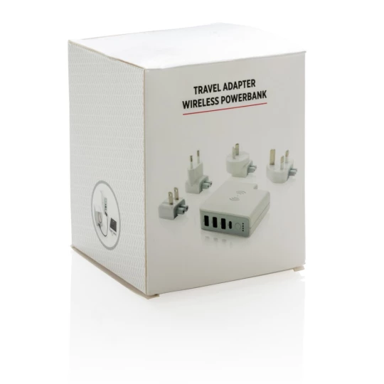 Adapter podróżny, bezprzewodowy power bank 6700 mAh (P820.551)