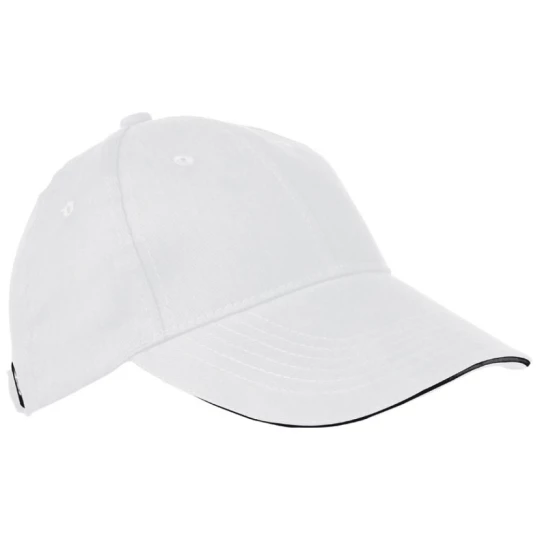 Czapka bawełniana z daszkiem 6 paneli - biały - (GM-50466-06)
