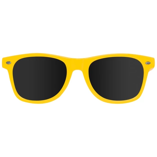 Plastikowe okulary przeciwsłoneczne 400 UV - żółty - (GM-58758-08)