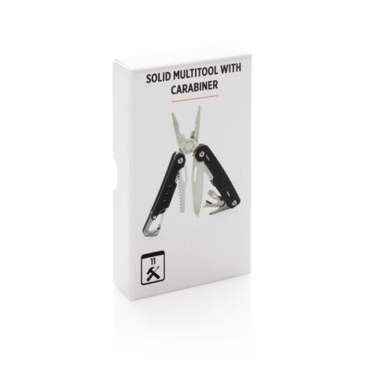 Narzędzie wielofunkcyjne z karabińczykiem Solid, 11 el. (P221.331)