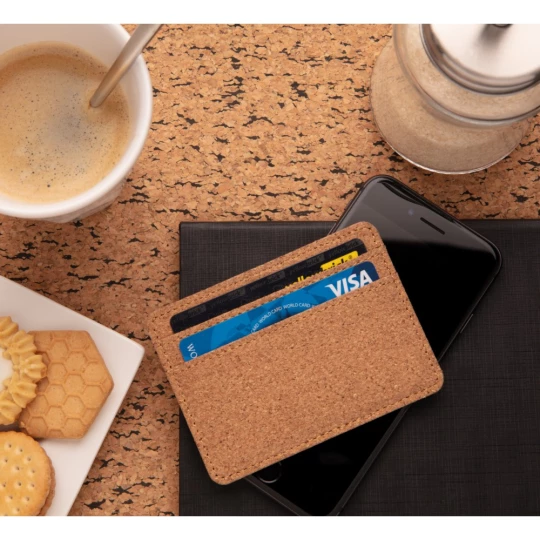 Korkowe etui na karty kredytowe, portfel, ochrona RFID (P820.879)