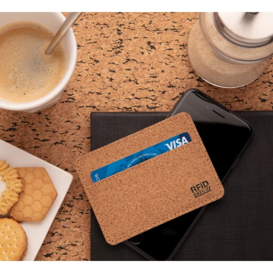 Korkowe etui na karty kredytowe, portfel, ochrona RFID (P820.879)