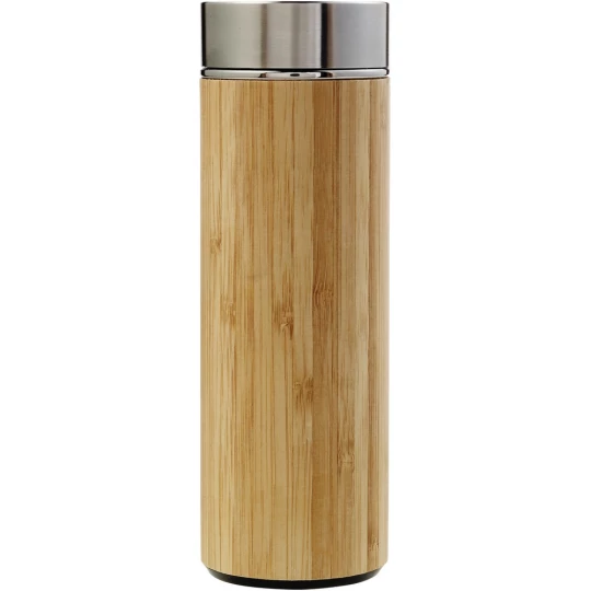 Bambusowy termos 420 ml, posiada sitko zatrzymujące fusy (V0772-18)