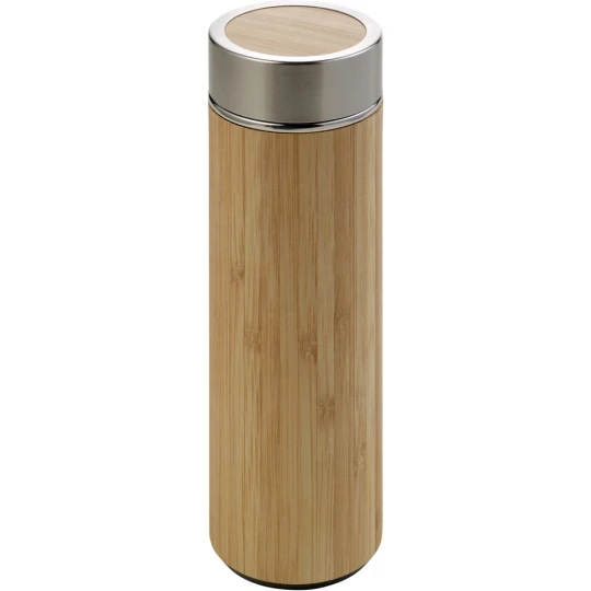 Bambusowy termos 420 ml, posiada sitko zatrzymujące fusy (V0772-18)