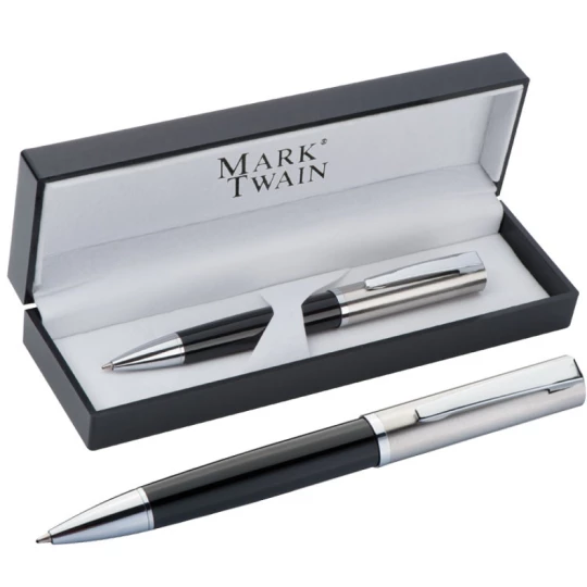 Długopis metalowy Mark Twain - czarny - (GM-13383-03)
