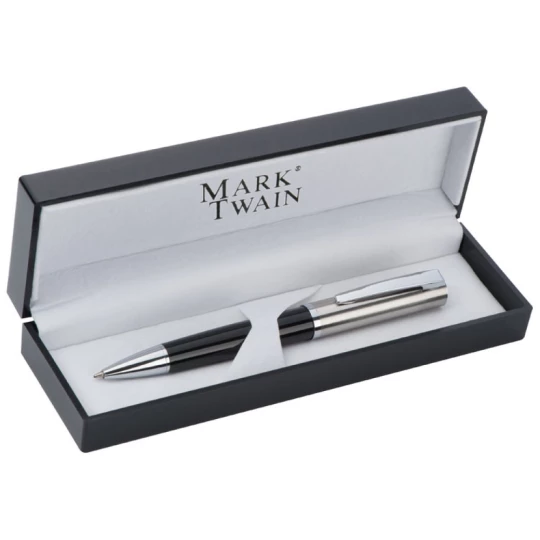 Długopis metalowy Mark Twain - czarny - (GM-13383-03)