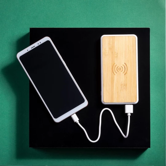 Bezprzewodowy power bank 8000 mAh, ładowarka bezprzewodowa 5W (V0314-00)
