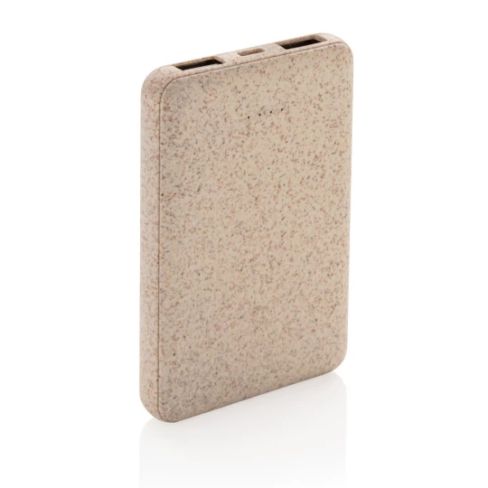 Power bank 5000 mAh ze słomy pszenicznej (P322.139)