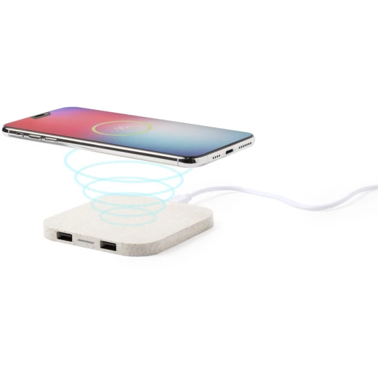 Ładowarka bezprzewodowa 10W ze słomy pszenicznej (V0372-00)