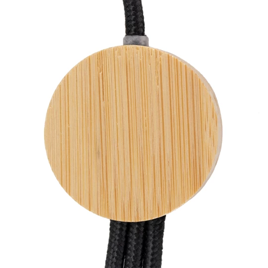 Długi kabel 4w1 z podświetlanym logo w drewnianej obudowie - beżowy - (GM-EG0591-13)