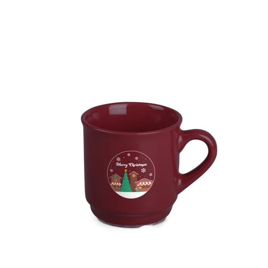Kubek Claus 220ml bordowy/bordowy (M485)