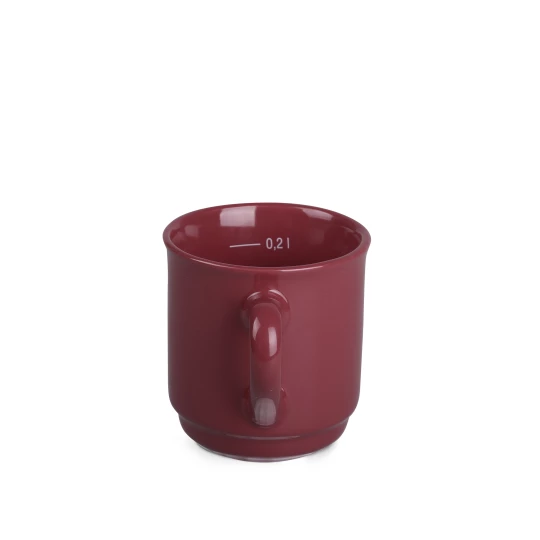 Kubek Claus 220ml bordowy/bordowy (M485)