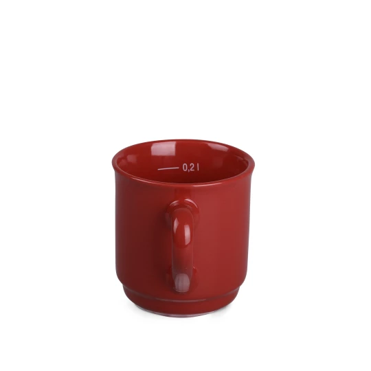 Kubek Claus 220ml czerwony/czerwony (M485)
