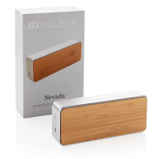 Bambusowy głośnik bezprzewodowy 3W Nevada (P329.212)