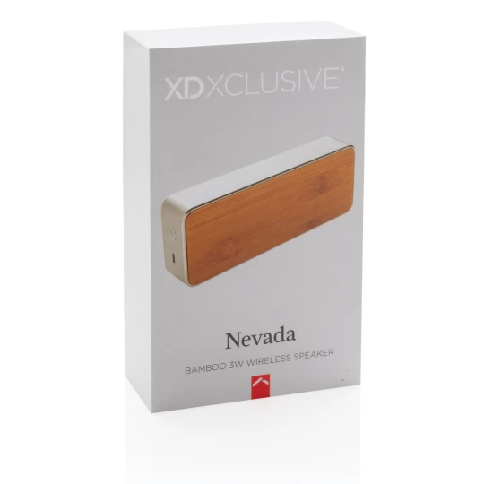 Bambusowy głośnik bezprzewodowy 3W Nevada (P329.212)