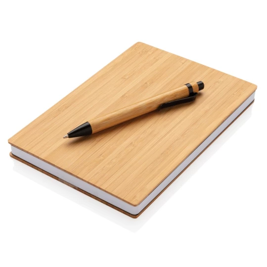 Bambusowy notatnik A5 z bambusowym długopisem (P772.159)