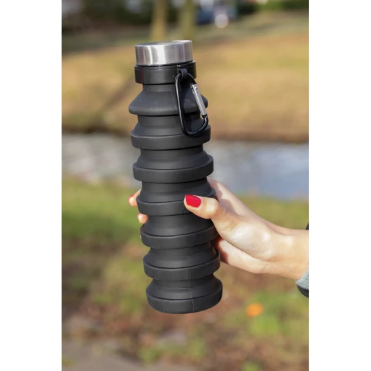 Składana butelka sportowa 550 ml z karabińczykiem (P432.621)