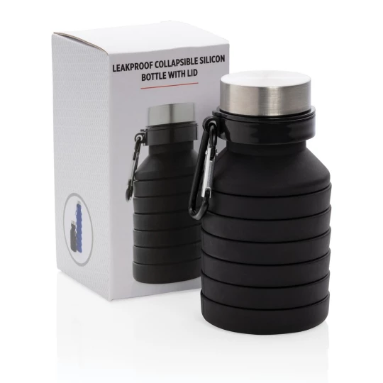 Składana butelka sportowa 550 ml z karabińczykiem (P432.621)