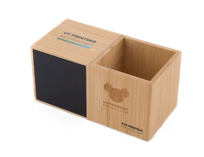 Zegar z przybornikiem na biurko BAMBOO (GA-03089)