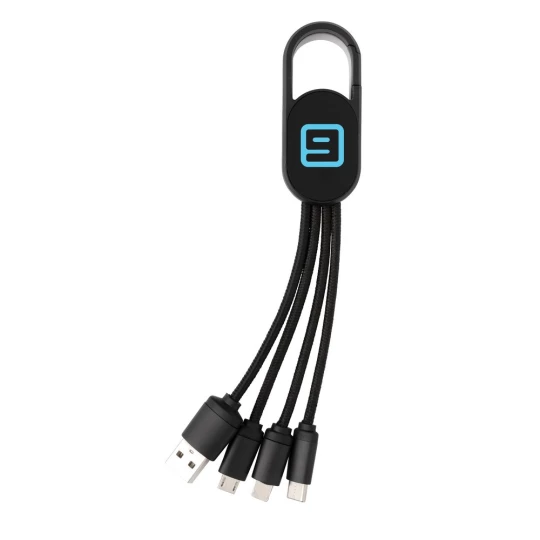 Kabel do ładowania 4 w 1 z karabińczykiem (P302.071)