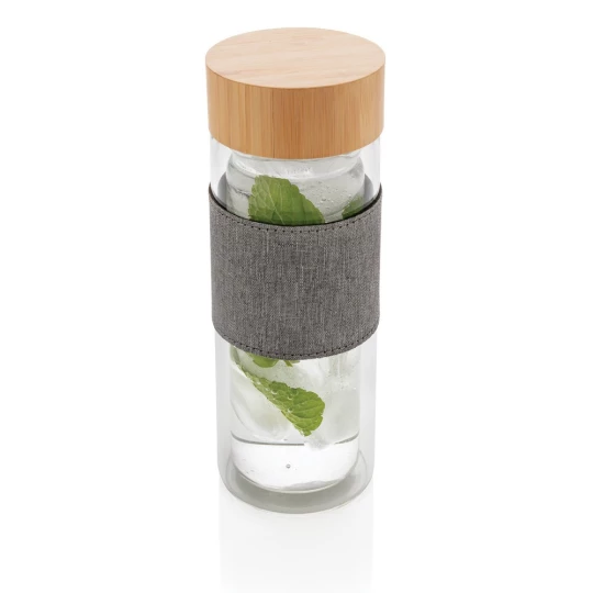 Szklana butelka 360 ml Impact w pokrowcu (P436.780)