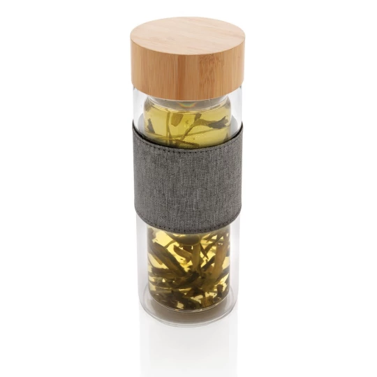 Szklana butelka 360 ml Impact w pokrowcu (P436.780)